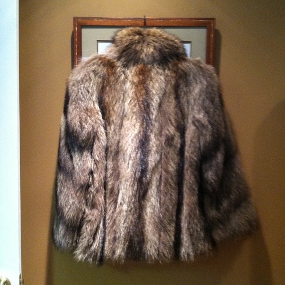 Strawbridge & Clothier Jackets & Coats | Vintage Raccoon Fur Reduced Or ...