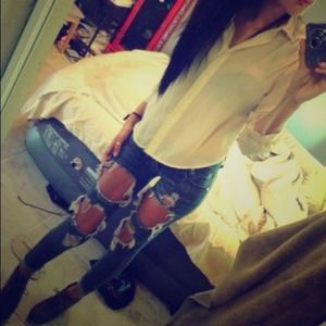 💋distress jeans