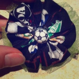 Handmade hand flower clips