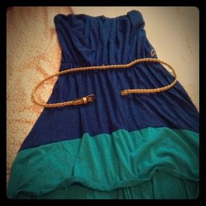Blue and turquoise high low dress!