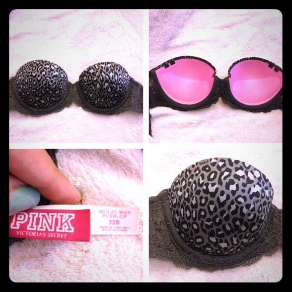 Victoria Secret Pink leopard strapless bra - Picture 1 of 1
