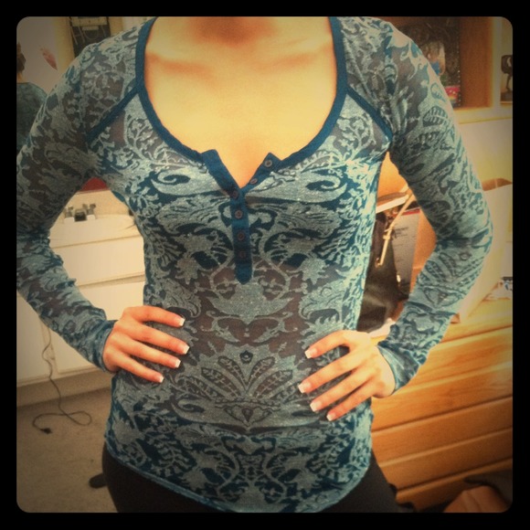 💢SOLD💢Free People Gorgeous Blue Sheer