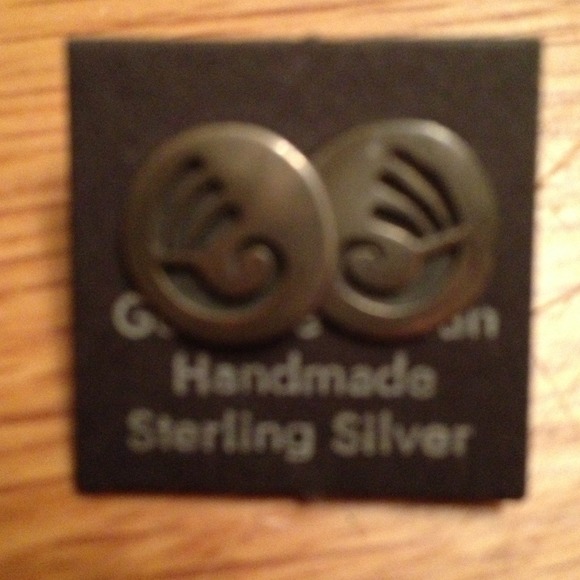 Genuine Indian handmade sterling silver earrings