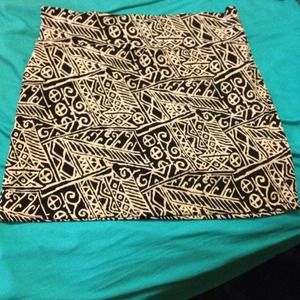 Tribal Print Bodycon Skirt