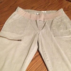 2 maternity pants- one green and one khaki