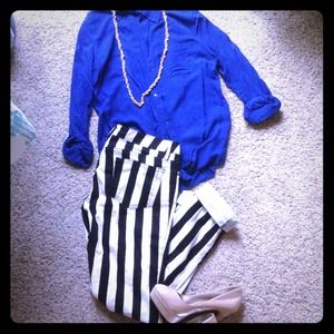 B&W striped pants
