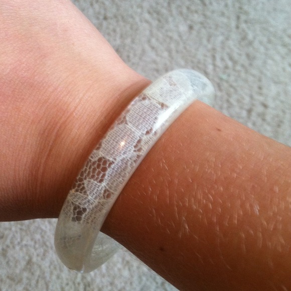 White Lace Bangle