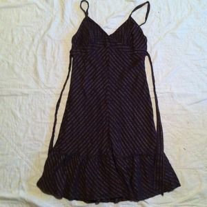 Brown striped spaghetti strap dress by Gap. Size 4