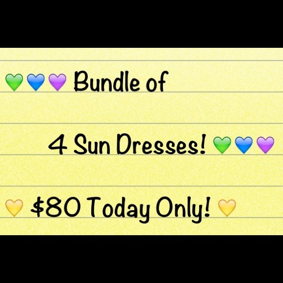 Bundle of 4 Trendy Summer dresses!