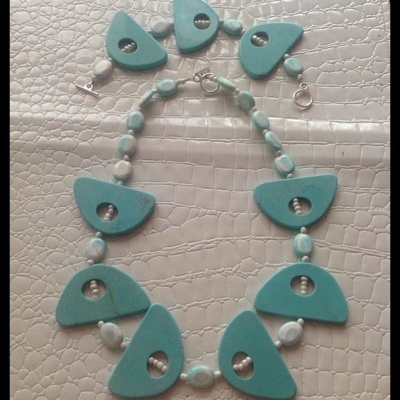 Turquoise handmade one of a kind set STUNNING LOOK