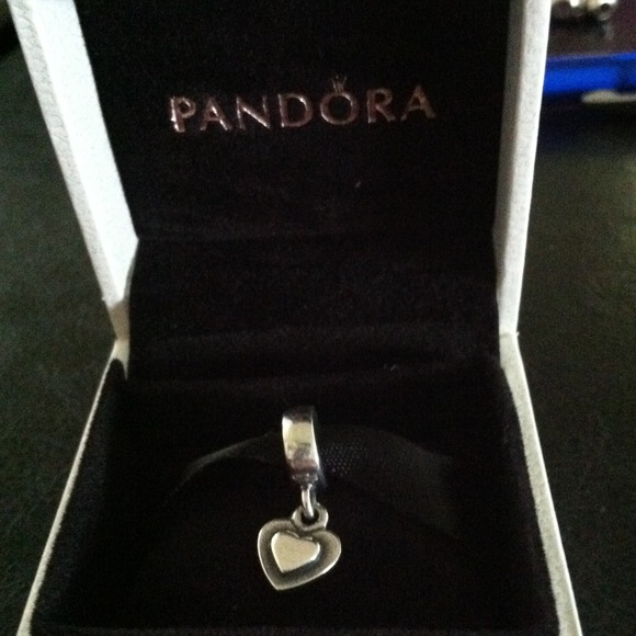 Hanging Heart Pandora Charm and Big Smooth Heart