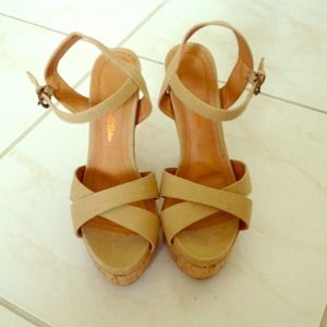 Beige wedges perfect for summer!