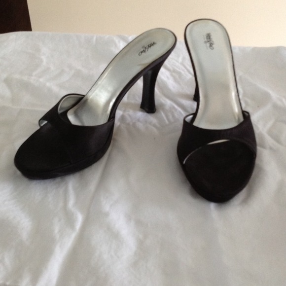 Black slide heels