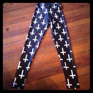 Black Milk Inverted Cross Leggings Sz XS