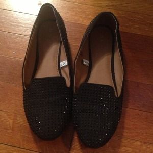 Black sparkle loafer