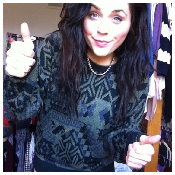 Vintage Aztec print sweater :)