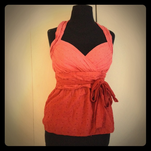 Rampage Tie-Die halter top with padding XS