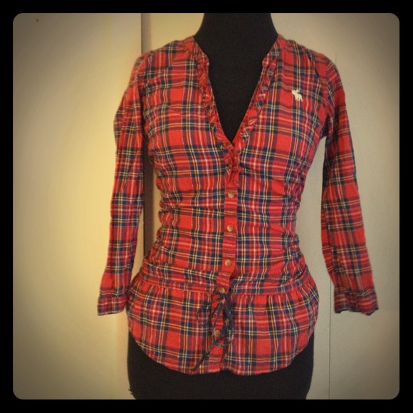 💰sold💰Lots of 2 Abercrombie & Fitch plaid Shirts