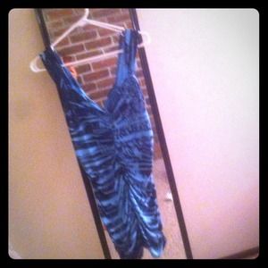 Black and teal dress