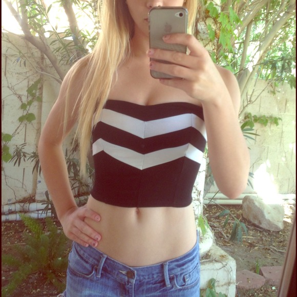 Crop top zip up in the back! - Picture 1 of 1