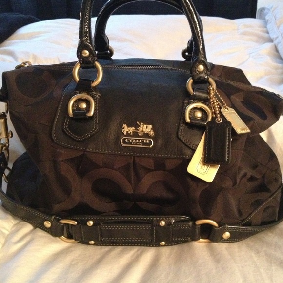 Coach Black Monogram Purse