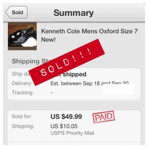 Kenneth Cole Mens Oxford Size 7 New! 🚫Trade