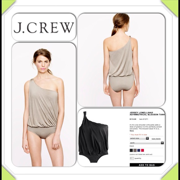 J. Crew Jersey Asymmetrical Ruched Tank. NWOT.