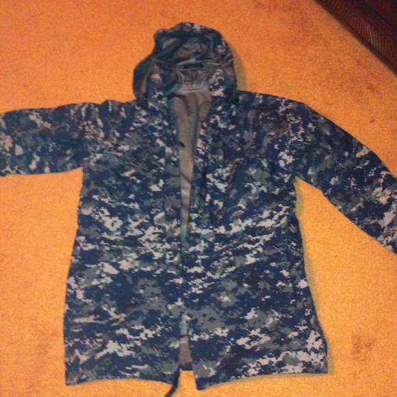 Military issued jacket. "U.S NAVY"