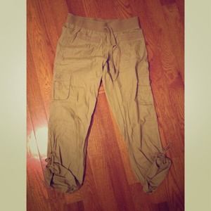 💥REDUCED💥 Drawstring khaki cargo pants
