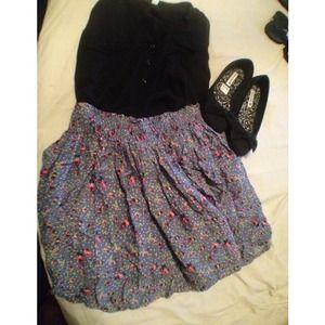 Plus size floral skirt