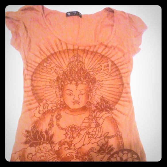 Super soft round neck buddha tshirt.