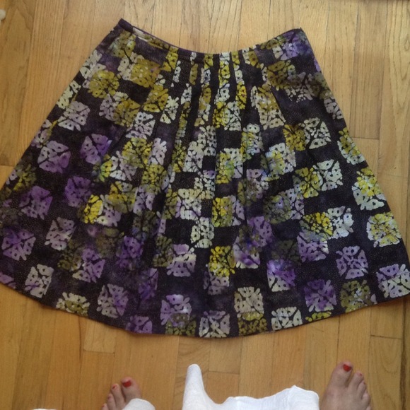 Batik pleated skirt