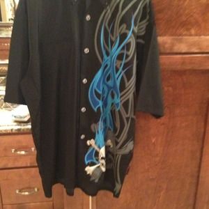 Men's dragonfly road house shirt never worn