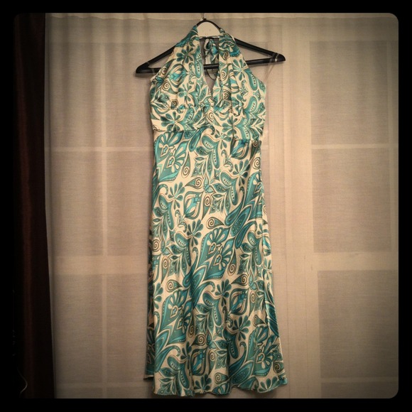 Silky paisley print dress