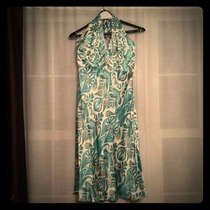 Silky paisley print dress