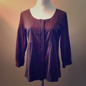 Tux Ruffle 3/4 Sleeve Blouse