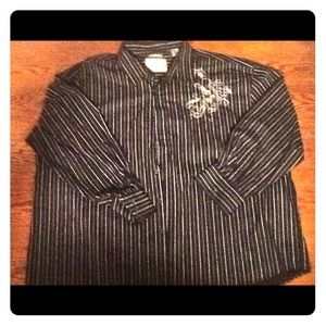 Mens long sleeve button down 4x