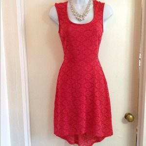 NWT beautiful salmon colored high low dress, M