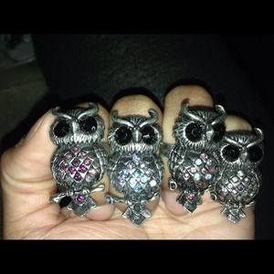Owl rings adjustable size