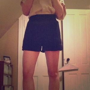 Black Urban Outfitter Dressy High Wasted Shorts