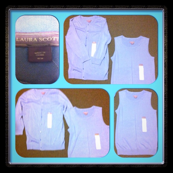 women's sleeveless top w/ cardigan.