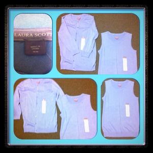 women's sleeveless top w/ cardigan.