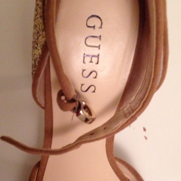 Gold Sandals by Guess - Size 7.5 - Picture 2 of 2