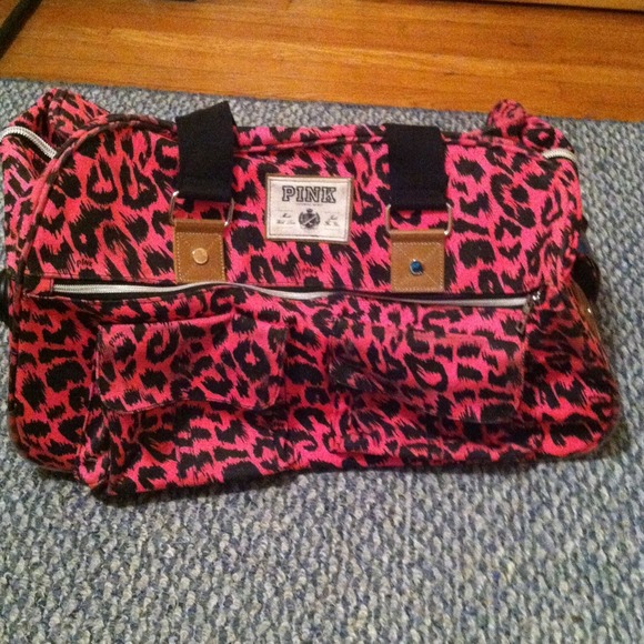 VS pink leopard suitcase!