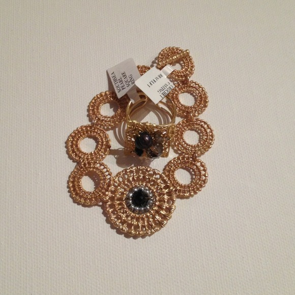 BUNDLE: Crochet and beaded bracelet and ring