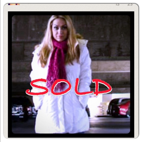 SOLD.... White Furry Hooded Jacket