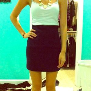 Navy Blue Pencil Skirt