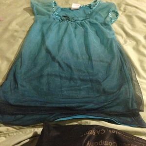 Teal pajama dress