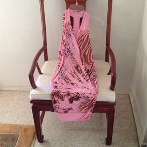 🌷RESERVED🌷 Cute pink with print blouson dress.