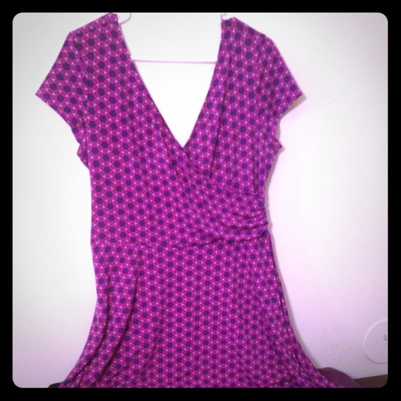 SOLD TO TIABELLA1031 Pink & purple wrap dress